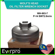 WH-903 OIL FILTER WRENCH 1/2" DR. SOCKET 74MM POINT 14 | WOLF'S HEAD