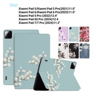 For Xiaomi Pad 5 Pro Pad 6 Pro 11.0''12.4" Pad 7 Pro 11.2" Xiaomi Pad 6s pro 12.4 Tablet Case Flower