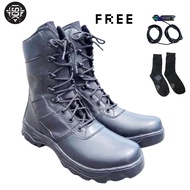 SIDIKS sepatu pdl pembagian jatah tni polri security 2016 hitam shoes pertengahan betis