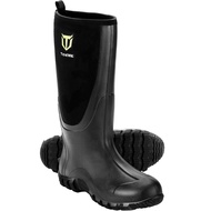 Rubber Boots for Men Multi-Season, Waterproof Rain Boots with Steel Shank, 6mm Neoprene Sturdy Rubbe