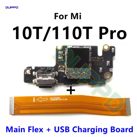 For Xiaomi Mi 10T 10T Pro 5G USB Charging Port Dock Board SIM Reader Card Slot Main Motherboard Flex