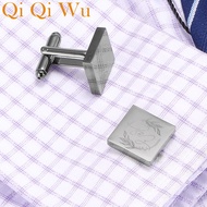 Personalized Black Mens Cufflinks Wedding Gifts Groom Shirt Cufflink Custom Names Initial Cuff links