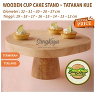 KAYU Natural wooden Cake Rack 25x12cm wooden cupcake stand natural Cake Placemat | Wooden Cake stand | Wooden cupcake stand | Wooden cake stand