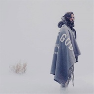 FOG FEAR OF GOD Season 6 Heavy Black Gray Big LOGO Blanket Cloak Shawl Cloak All-Match