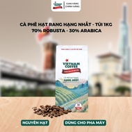 [NHẬN QUÀ ĐẦY ĐỦ] Cà phê nguyên hạt rang hạng nhất VIETNAM COFFEE  gồm Robusta 70% và Arabica 30% gó