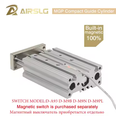 MGPM12-50Z MGPM16-75Z MGPM16-100Z Compact Guide Cylinder Thin Three Axis Air Pneumatic Cylinder with