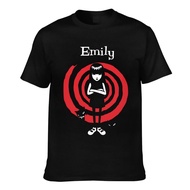 Good Quality Emily The Strange Cat Red Swirl Licensed Pure Cotton Men'S T-Shirt