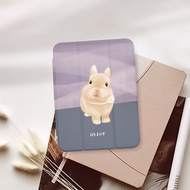 iPad case12.9/Air5/iPad 9/mini 6 療癒兔兔 附筆槽平板保護殼