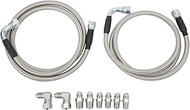 Transmission Cooler Hose Metal Cooling Lines Fitting Kit for TH350 700R4 TH400 4L80E, 50in AN 6 Inve