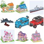 SHANLIN 3D Castle Airplane Assembly Model, Building Model Castle, Educational Toys 3d Puzzles Airpla