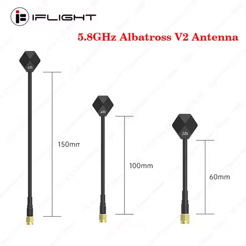 IFlight Albatross V2 SMA 5.8GHz 2.4dBi Antenna LHCP RP SMA / RHCP SMA 60MM/100MM/150MM for FPV Racin