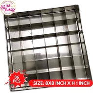 LOYANG BROWNIES CUTTER (8X8X1 INCI) BROWNIES TRAY | ACUAN BROWNIES LOYANG WITH CUTTER LOYANG BROWNIE