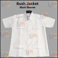 Bush Jacket For Women- 4 pockets SHIRT Bush jacket short sleeves- White shirt