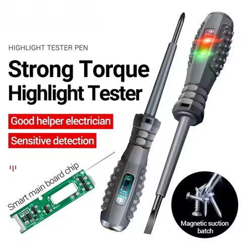 2026 Best-Selling Multifunctional Electrician Test Screwdriver AC Contactless Induction Test Pen Vol