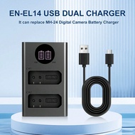DL-EL14 ที่ชาร์จ USB แบบคู่แทน MH-24 ที่ชาร์จ สำหรับ แบตเตอรี่ EN-EL14 EN-EL14a สำหรับ Nikon D5300 D