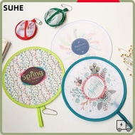 SUHE Cartoon Small Fan, Gift Mini Pocket Fan,  PET Foldable Pocket Cloth Fan