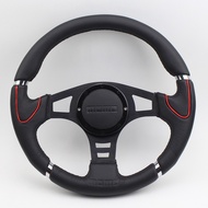 MOMO Universal Car Sport Steering Wheel Racing Type 14 inches 340MM Aluminum Big Horn Flat Style