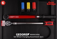 ชุดประเเจปอนด์+ด้ามขันฟรี+บล็อกล้อถอด สําหรับงานถอดล้อ GEDORE NO.R69003000 Wheel changing assortment