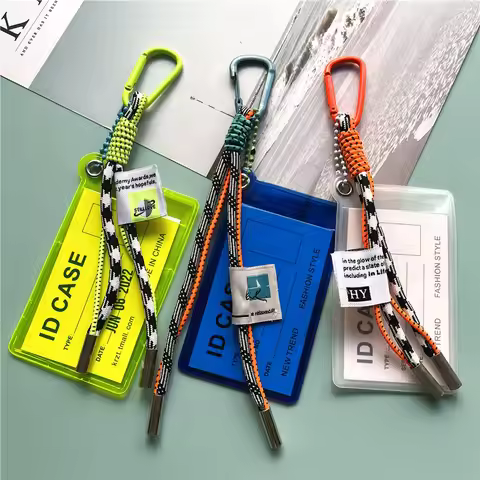 ID Card Holder Lanyard Contrasting Colors Identification Card Holder Couple Credential Holder Office