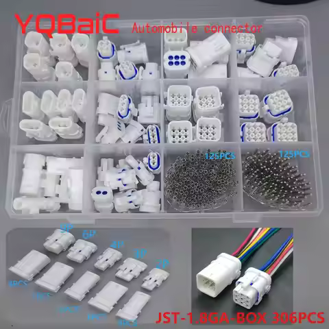 2P, 3P, 4P, 6P, 9P. 1.8 mm waterproof connector plug and socket with cable, JST, JWPF, automotive co