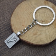 12pcs Elder Futhark Rune Yggdrasil keychain Nordic Fehu Runic Amulet Jewlery