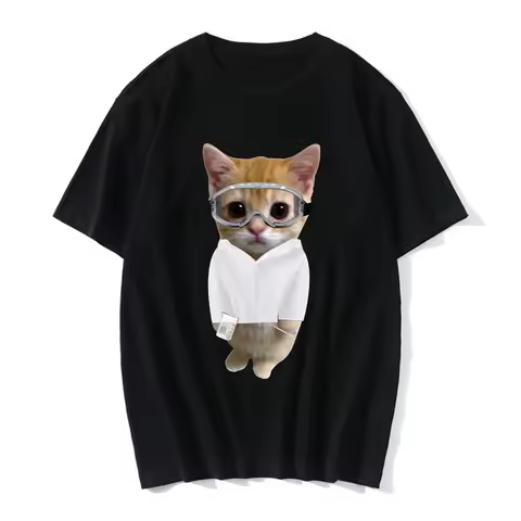 2025Funny Cat 3D Printed Casual T-shirts For Men And Women Summer Fashion Men T-shirts Girls Boys Fa