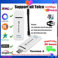 Singtel Mobile/ZERO/StarHub/M1/Circles.lIFE 4G/LTE WIFI USB Router Mobile Hotspot Modem Dongle Unlocked Pocket Network Hotspot Car Wi-Fi 3G 4G WiFi Broadband for Singtel Mobile/ZERO/StarHub/M1/Circles.lIFE (Support TPG)