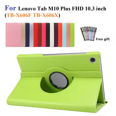 For Tab M10 FHD Plus Protective Cover Stand Folio Case for Lenovo Tab M10 Plus FHD TB-X606F 10.3 Pu 