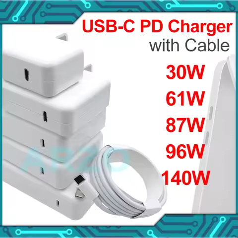 New 30W 61W 87W 96W 140W PD USB-C Power Adapter Type-C Fast Charger For MacBook Pro 12 inch 13 inch 
