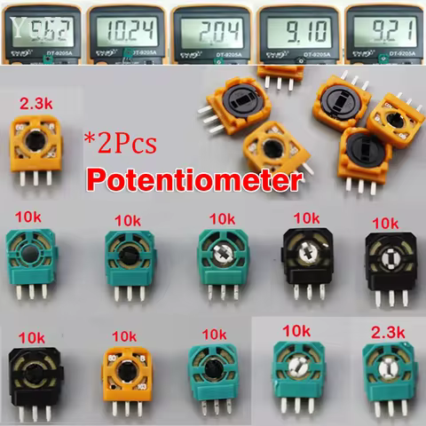 2pcs 3D Joystick Analog Axis Resistors Potentiometer For PS5 PS4 Controller Micro Switch For Xbox On