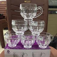 Bộ 6 Ly Thủy Tinh 316 Có Quai Uống Bia 375ML. Bộ ly uống bia