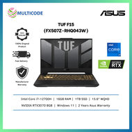 Asus Gaming Laptop TUF F15 FX507Z-RHQ043W 15.6" WQHD 165Hz Mecha Gray ( I7-12700H, 16GB, 1TB SSD, RTX 3070 8GB, W11 )