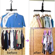 Multifunction Space Saver Folding clothes hanger Black Fold Hanger Closet Organizer Storage Holders