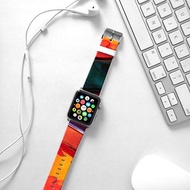 Apple Watch Series 1 , Series 2, Series 3 - Apple Watch 真皮手錶帶，適用於Apple Watch 及 Apple Watch Sport - Freshion 香港原創設計師品牌 - 橙色油彩圖紋 17