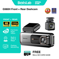 Botslab Dash Cam G980H Front + Rear 4K/1080P Camera Full Color Night Vision Video Recording