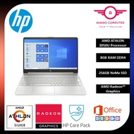 HP 15s-Eq1017AU 15.6'' Laptop Natural Silver ( Athlon Silver 3050U, 8GB, 256GB SSD, ATI, W11 )