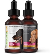 RestoraPet Organic Pet Antioxidant and Multi-Vitamin Supplement Dogs and Cats | Bacon Flavored Combo