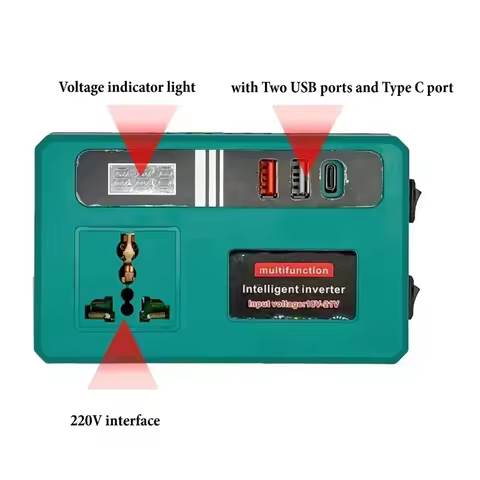 120W Battery Converter Inverter DC 18V-21V To AC 220V For Dayi A3/2106 Lithium Battery Intelligent T