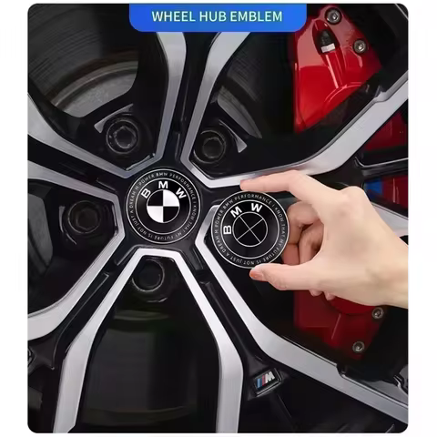 4Pcs DIY Auto Rim Hub Cap Decal 56mm 60mm 65mm 70mm Wheel Sticker 50th Anniversary Emblem Badge for