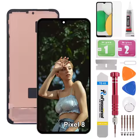 6.2''Amoled For Google Pixel 8 LCD Display Touch Screen For Google Pixel 8 GKWS6 G9BQD,GA04851-US GZ