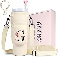 GOEWY Water Bottle Carrier Bag for Stanley 40 oz Tumbler with Handle Neoprene Water Bottle Holder Po