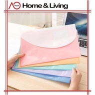 AO Home Deli [1pcs] Simple Fashion Solid Color File Bag A4 Paper Storage File Bag Student School Sup