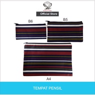 Zipper Pocket EAGLE Pencil Case Striped Fabric Pencil Case B6~A4