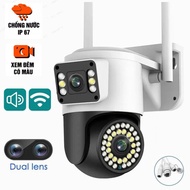 [5] Yoosee PTZ Wifi Camera with 2 Eyes, 360 Degree Rotation, 2-Way Talk, Color Night Vision
