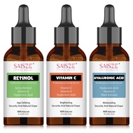 SAISZE Anti-Aging Facial Serum - 3 Pack, Vitamin C, Hyaluronic Acid, Retinol - Brightening Serum, An