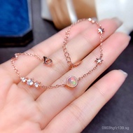 S925Silver Empty Rose Gold Bracelet5MM round Platinum Plated Women  Yellow Gold Fresh EJL5