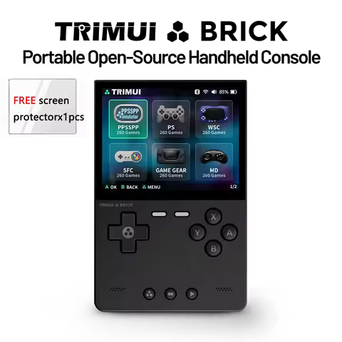 Trimui Brick Retro Handheld Gaming Console 3.2-Inch HD IPS Screen Portable Open-Source Design, Allwi