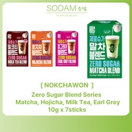[NOKCHAWON] Zero Sugar Blend Series 10g x 7sticks, Zero Sugar, only 30kcal, Matcha, Hojicha, Milk Te