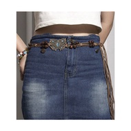 Women's braided belt y2k retro women's belt