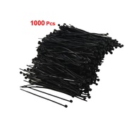 1000 Pcs Black Plastic Cable Zip Tie Fasten Wrap 95mm x 2mm